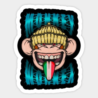 monkey punk Sticker